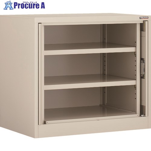TRUSCO フリッパードアーキャビネット 1010X650XH890 アクリル樹脂窓付 FPD-302G 1台 ■▼160-7983