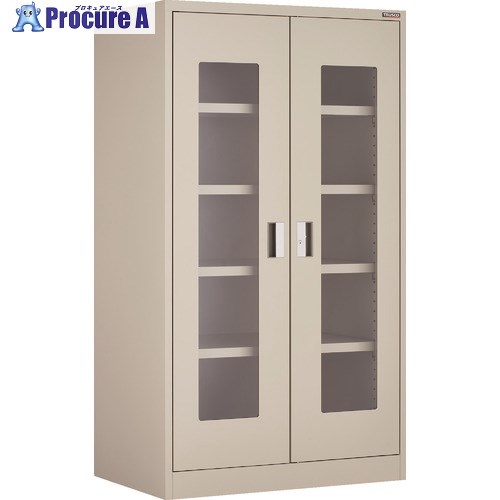 TRUSCO フリッパードアーキャビネット 1010X650XH1780 アクリル樹脂窓付 FPD-604G 1台 ■▼160-7985