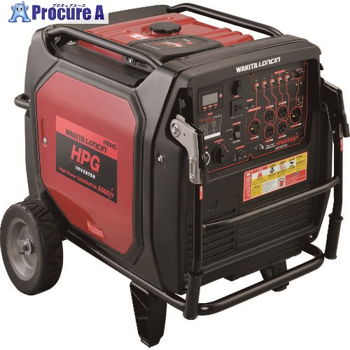 MEIHO 発生機 防音型インバータ揮発油発生機 HPG6500IS 1台 ■▼195-1513 ※車上乗り合い船