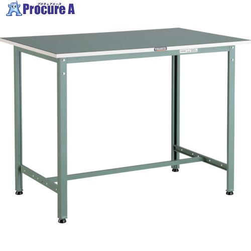 TRUSCO 軽荷重立作業台(300kg)HAE型 1800X600XH902 ビニールマット張り グリーン色 HAE-1860E2 1台 ■▼303-2205