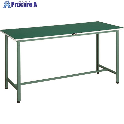 TRUSCO 軽荷重立作業台(300kg)HAE型 1800X900XH902 ビニールマット張り グリーン色 HAE-1809E2 1台 ■▼303-2221