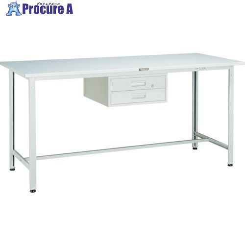 TRUSCO 軽荷重立作業台(300kg)HAE型 1800X900XH900 2段引出付 ホワイト色 HSAE-1809F2 W 1台 ■▼454-4803