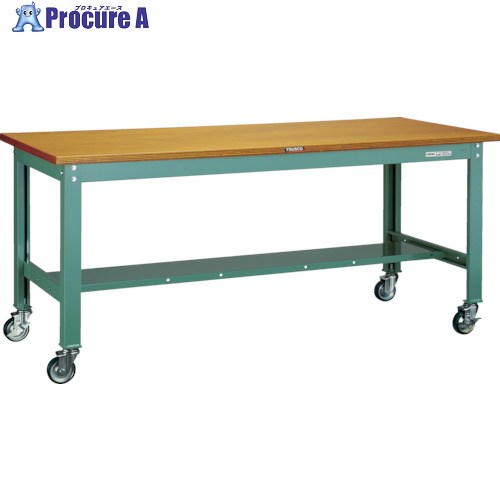 TRUSCO 中掛け目御役目台(300kg)HW型 1800X900XH831 φ100ウレタンキャスター付 緑であること色 HW-1809CU100 1台 ■▼454-4871