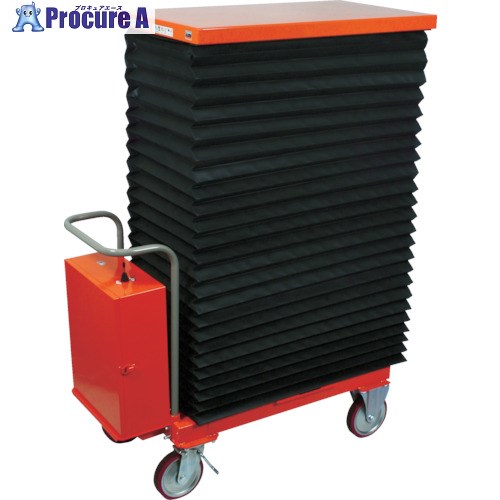 TRUSCO ハンドリフター 400kg 600X1050 電動昇降式 蛇腹付 HLAN-400J 1台 ■▼464-4425