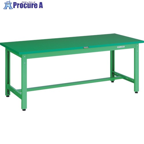 TRUSCO 中荷重作業台(800kg)GW型 1800X750XH740 基本タイプ ヤンググリーン色 GWP-1875 YG 1台 ■▼466-8804