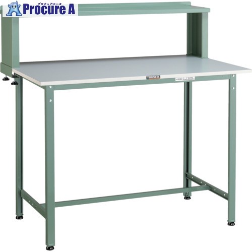 TRUSCO 軽荷重立作業台(300kg)HAE型 900X600XH1204(全高) 上棚付 グリーン色 HRAE-0960YURB 1台 ■▼467-0116 ｜プロキュアエース