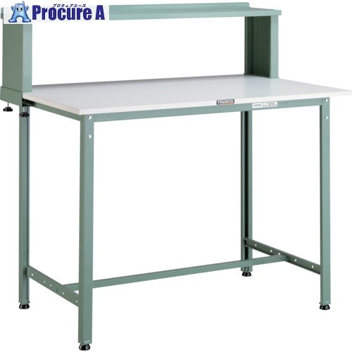 TRUSCO 軽荷重立作業台(300kg)HAE型 1800X750XH1204(全高) 上棚付 グリーン色 HRAE-1800YURB 1台 ■▼467-0469 ｜プロキュアエース
