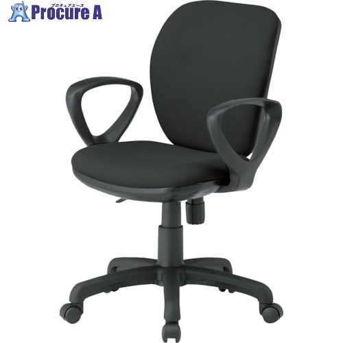 TOKIO オフィスチェア ループ肘付 ブラック FST-77A-BK 1脚 ▼818-4958 ｜プロキュアエース