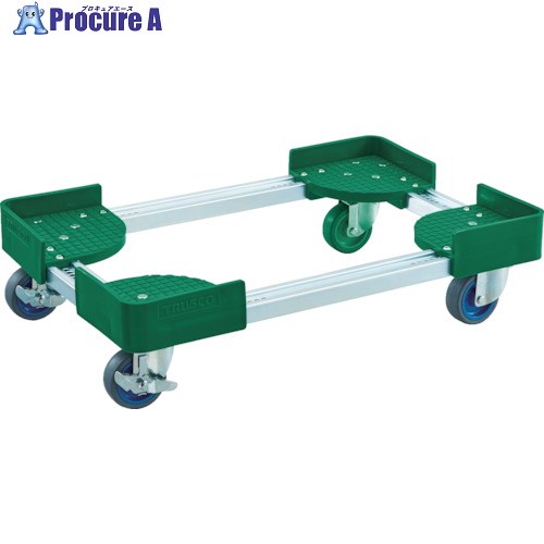 TRUSCO 伸縮式コンテナ台車 内寸300-400X400-500 AC ストッパー付 FCD-3040-ALG-S 1台 ▼854-9213