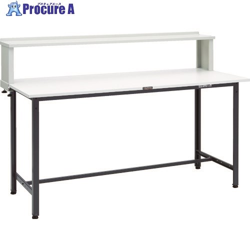 TRUSCO 軽荷重立作業台(300kg)HAE型 1800X750XH1204(全高) 上棚付 ダークグレー色 HAE-1800YURB DG 1台 ■▼868-8669