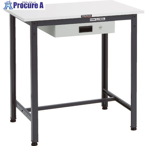 TRUSCO 軽掛け目立御役目台(300kg)HAE型 900X600XH900 薄型1段引出付 うす暗い薄墨色色 HRAE-0960UDK1DG 1台 ■▼868-8684