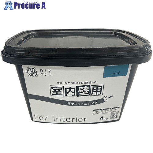 ニッぺ 室内かべ用塗料 STYLE DIYペンキマットフィニッシュ 室内壁用 サマースカイ 4kg 4976124871597 1個 ■▼690-1556 【送料都度見積】