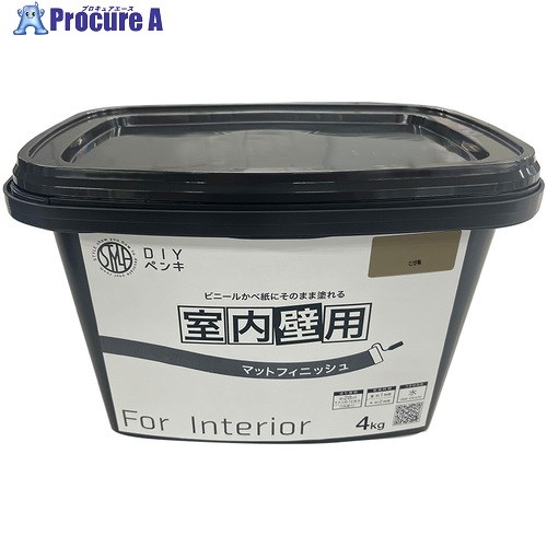 ニッぺ 室内かべ用塗料 STYLE DIYペンキマットフィニッシュ 室内壁用 こび茶 4kg 4976124871474 1個 ■▼690-1569 【送料都度見積】