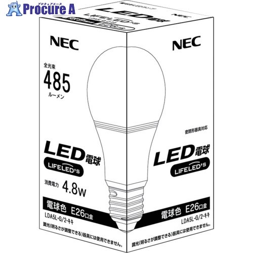 HotaluX 電球形LEDランプ E26 一般白熱電球40W相当 電球色 LDA5L-G/2-KIKI 10個 ■▼423-9623 【代引決済不可】【送料都度見積】