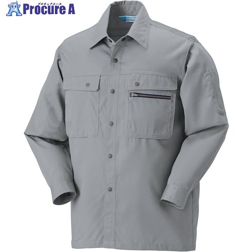 クロダルマ 長袖シャツ グレー L 25371-40-L 1着 ■▼439-2803 【送料都度見積】
