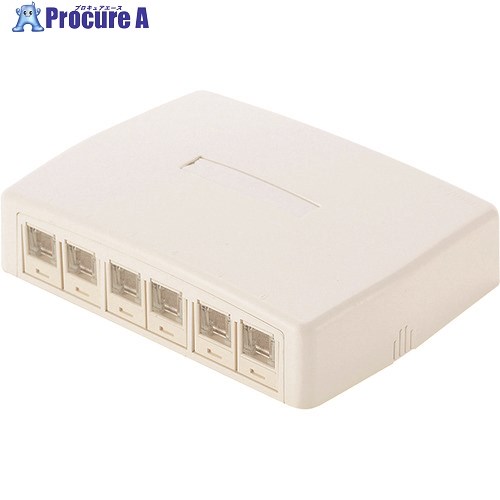 PANDUIT CAT6スプリングシャッター付きローゼットキット 6個口 白 JOQ6BH600 JOQ6H600 10個 ■▼147-9006 【送料都度見積】|プロキュアエース