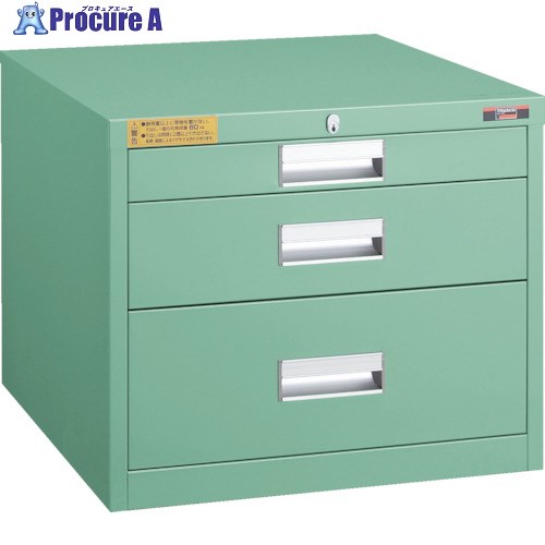 TRUSCO LVE型キャビネット 500X550XH420 引出3段 LVE-422 1台 ■▼252-3795