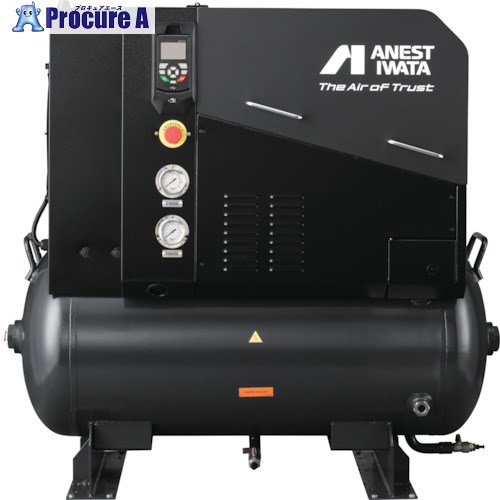 アネスト岩田 給油式スクリューコンプレッサ タンクマウント式 LRSTシリーズ モーター出力11kW LRST-1101 1台 ■▼256-7660【代引決済不可】※車上渡し｜プロキュアエース 465,308円