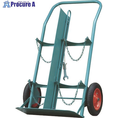 KS ボンベ運搬車(仕切板付) 酸素7000L容器、アセチレン7.0kg容器用 KS-COMPACT-P 1台 ■▼452-7895 【送料都度見積】※車上渡し｜プロキュアエース
