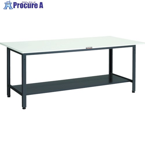TRUSCO 軽荷重作業台(400kg)LEW型 1800X750XH740 下棚2枚付 ダークグレー色 LEWP-1800LT2 1台 ■▼467-0957