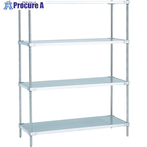 ERECTA スーパーシリーズ・304ソリッドシェルフ 間口1213mm&times;奥行614mm&times;高さ1384mm(PS) DB付 4段 LSS1220SPS1390W4 1台 ■▼770-6588 【送料都度見積】｜プロキュアエース