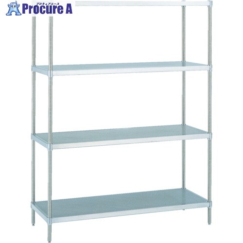 ERECTA 百貨店続きもの・304パンチングソリッドシェルフ 間口1821mm×奥ふかさ613mm×高さ1892粍(なおなお書き) DB付 5段 LSS1820PSPS1900W5 1台 ■▼770-6715