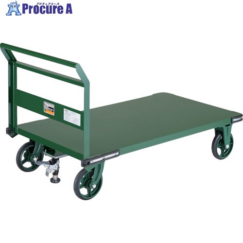 TRUSCO 鋼鉄製運搬車 1400X750 Φ200 ハンドル側自在車 鋳物車輪 Lストッパー付 OH-1LRSS 1台 ■▼382-6795 54,777円
