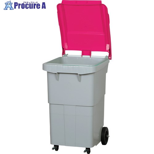 サンコー ゴミ箱 SCB200P 620000 200L グレー/レッド 底部排水栓付 62000002GLRES 1個 ■▼391-1006 【代引決済不可】【送料都度見積】