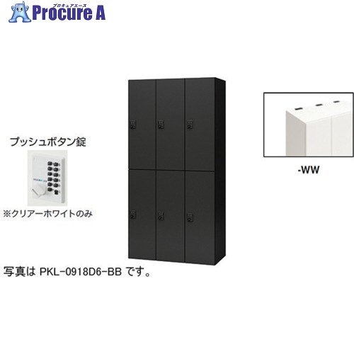 NAIKI 個人的ロッカー(6人用) 衣嚢 PKL型 ラージタイプ うしろ押し名取り草錠 PKL-0918P6-WW 1台 ■▼612-4133 ※人間宅様送ること不可