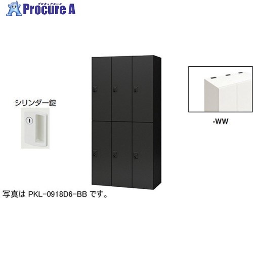 NAIKI パーソナルロッカー(6人用) ポッケ PKL型 ラージタイプ シリンダー錠 PKL-09186-WW 1台 ■▼612-4306 ※個人宅様送り不可｜プロキュアエース