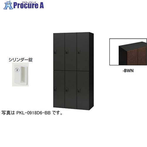 NAIKI 個人的ロッカー(6人用) 衣嚢 PKL型 ラージタイプ 円柱錠 PKL-09186-BWN 1台 ■▼612-4340 ※人間宅様送ること不可