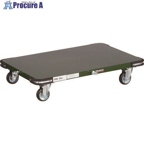 TRUSCO 鋼鉄製平台車 900X600 Φ100プレス車 フック引棒付 PHT-9060F 1台 ■▼149-5800 ｜プロキュアエース