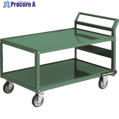 TRUSCO 鋼鉄製運搬車 1200X750 片袖2段型 プレス車 自在ストッパー付車輪 PH-12 1台 ■▼149-5835