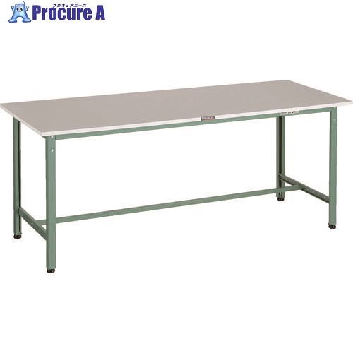 TRUSCO 軽荷重作業台(300kg)RAE2型 RoHS2対応天板 1800X600XH740 グリーン色 RAE2-1860 1台 ■▼161-1325