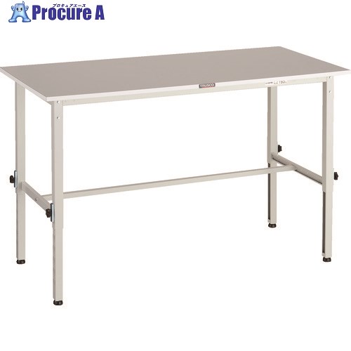 TRUSCO 軽掛け目御役目台高さ自然調整式(150kg)RAEM2型 RoHS2対応天板 1500X900XH650～950 白いこと色 RAEM2-1509 W 1台 ■▼161-1348