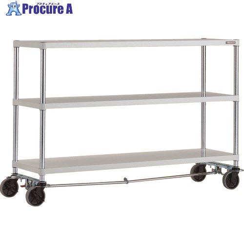 TRUSCO スチールラック フェニックスラック 1500X450 3段 U車輪4輪S付 W色 抗菌粉体塗装 PER-3543-U125-B4-W 1台 ■▼183-2674 |プロキュアエース