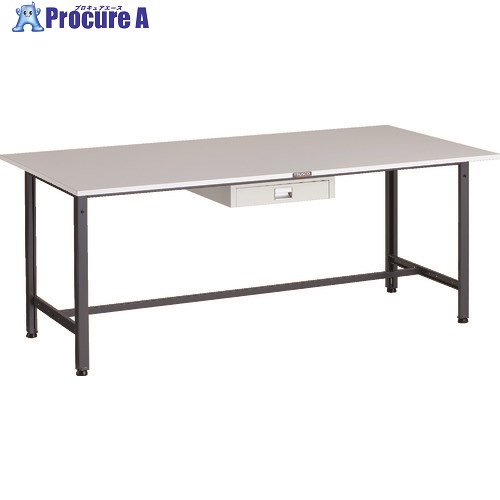 TRUSCO 軽荷重作業台(300kg)AE型 1800X900XH740 薄型1段引出し付 ダークグレー色 RAE-1809UDC1 DG 1台 ■▼183-3833