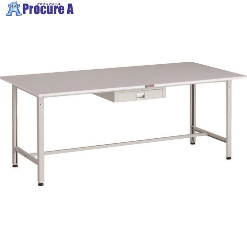 TRUSCO 軽荷重作業台(300kg)AE型 1800X900XH740 薄型1段引出し付 ホワイト色 RAE-1809UDC1 W 1台 ■▼183-3834