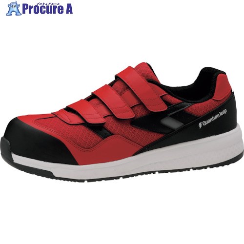 ミドリ安全 静電 高反発プロスニーカー クワンタムリープ QL-15静電 レッド 26.5cm QL-15S-RD-26.5 1足 ■▼246-9517 ※個人宅様送り不可｜プロキュアエース