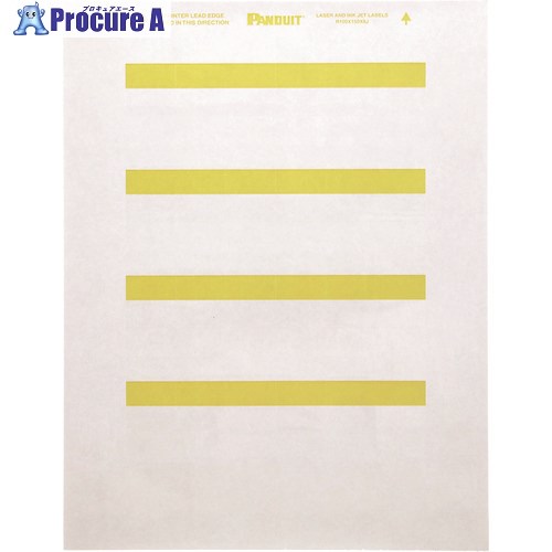 PANDUIT レーザ印刷機用回転させる下げ札 ポリエステル 黄 R100X150X8J R100X150X8J 1箱 ■▼268-9533 【貨物輸送都度積もり書き】
