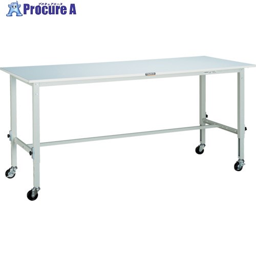 TRUSCO 軽掛け目御役目台高さ自然調整式(80kg)AEM型 900X600XH718～1018 φ75キャスター付 白いこと色 RAEM0960C75 W 1台 ■▼454-5818 作業台-はしご・作業台-花・ガーデン・DIY