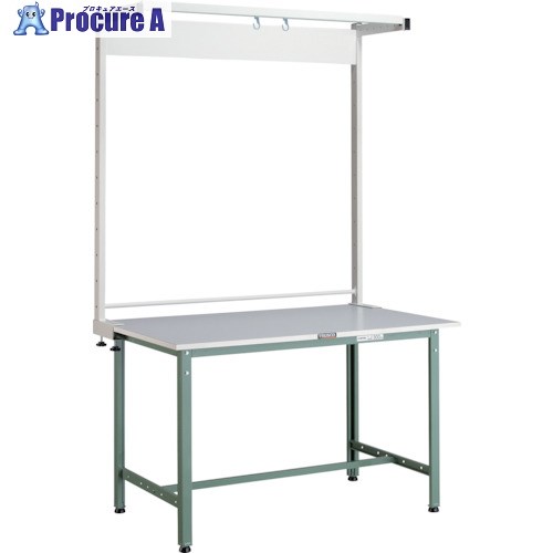TRUSCO 軽荷重作業台(300kg)AE型 900X600XH1948(全高) ツールハンガー付 グリーン色 RAE-0960THN 1台 ■▼467-1724