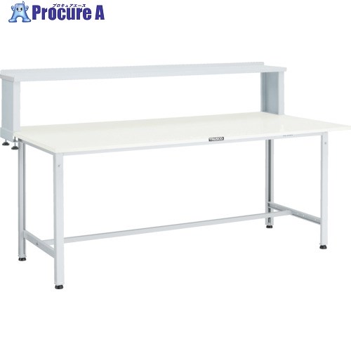 TRUSCO 軽荷重作業台(300kg)AE型 1800X900XH1044(全高) 上棚付 ホワイト色 RAE-1809YURB W 1台 ■▼467-2224