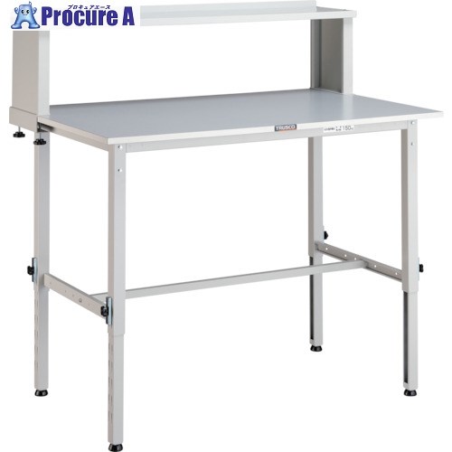 TRUSCO 軽掛け目御役目台高さ自然調整式(150kg)AEM型 900X600XH954～1254(全高) 上棚付 白いこと色 RAEM-0960YURB W 1台 ■▼467-2305