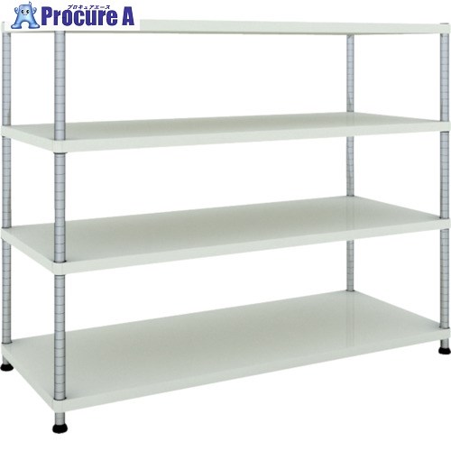 TRUSCO スチールラック フェニックスラック 1500X600 4段 W色 抗菌粉体塗装 PER-4564-W 1台 ■▼484-4955 |プロキュアエース