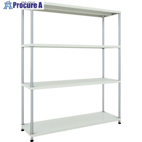 TRUSCO スチールラック フェニックスラック 1500X450 4段 W色 抗菌粉体塗装 PER-6544-W 1台 ■▼484-5374