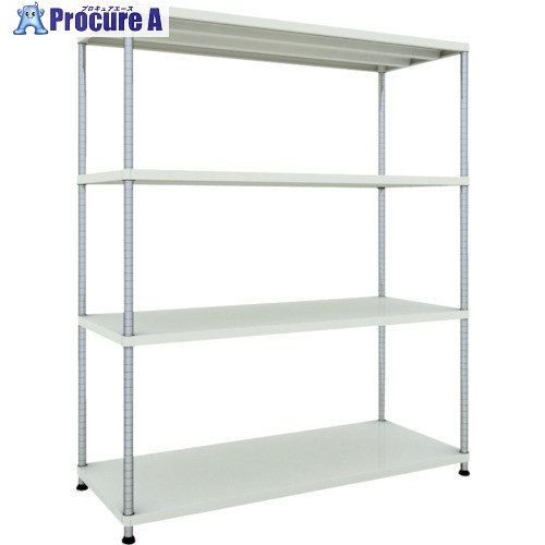 TRUSCO スチールラック フェニックスラック 1500X600 4段 W色 抗菌粉体塗装 PER-6564-W 1台 ■▼484-5412 |プロキュアエース