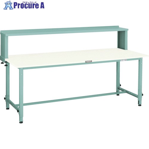 TRUSCO 軽掛け目御役目台高さ自然調整式(150kg)AEM型 900X600XH954～1254(全高) 上棚付 緑であること色 RAEM-0960YURB 1台 ■▼770-2906