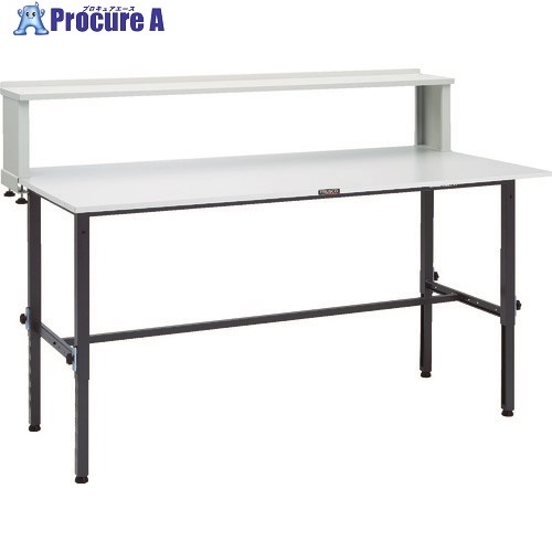 TRUSCO 軽荷重作業台高さ調節式(150kg)AEM型 1800X900XH954～1254(全高) 上棚付 ダークグレー色 RAEM-1809YURB DG 1台 ■▼868-8755 38,064円