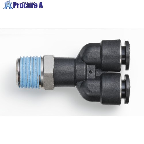 潤工社 ワンタッチ継手Mシリーズ メールYコネクター 4mm PT1/4 PYCM-4-PT1/4-PM 50個 ■▼572-2882 【送料都度見積】｜プロキュアエース
